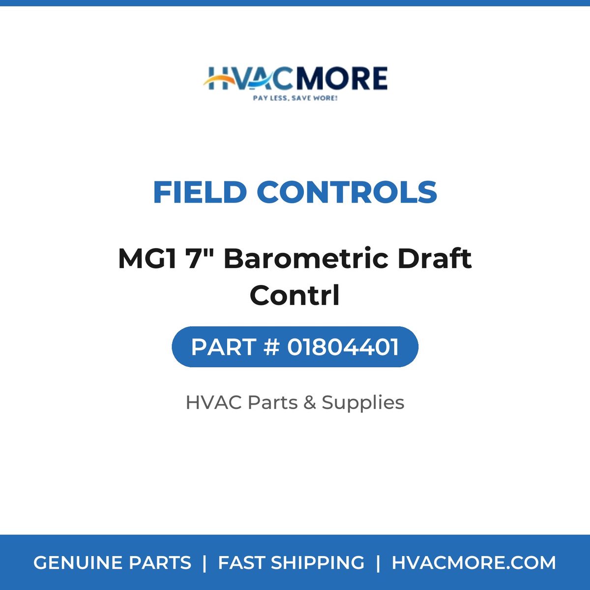 Field Controls MG1 7" Barometric Draft Contrl 01804401