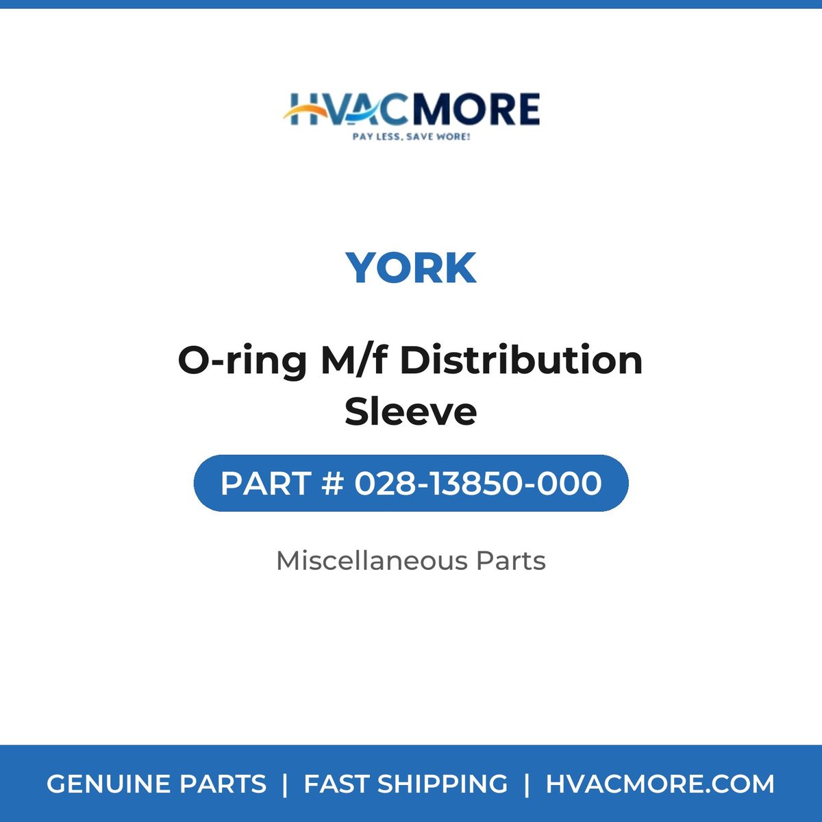 York O-ring M/f Distribution Sleeve 028-13850-000