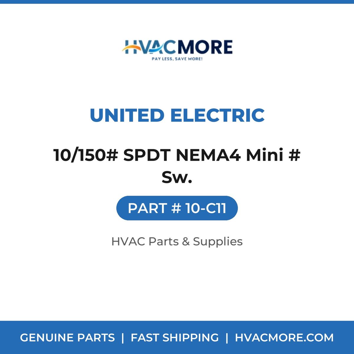 United Electric 10/150# SPDT NEMA4 Mini # Sw. 10-C11