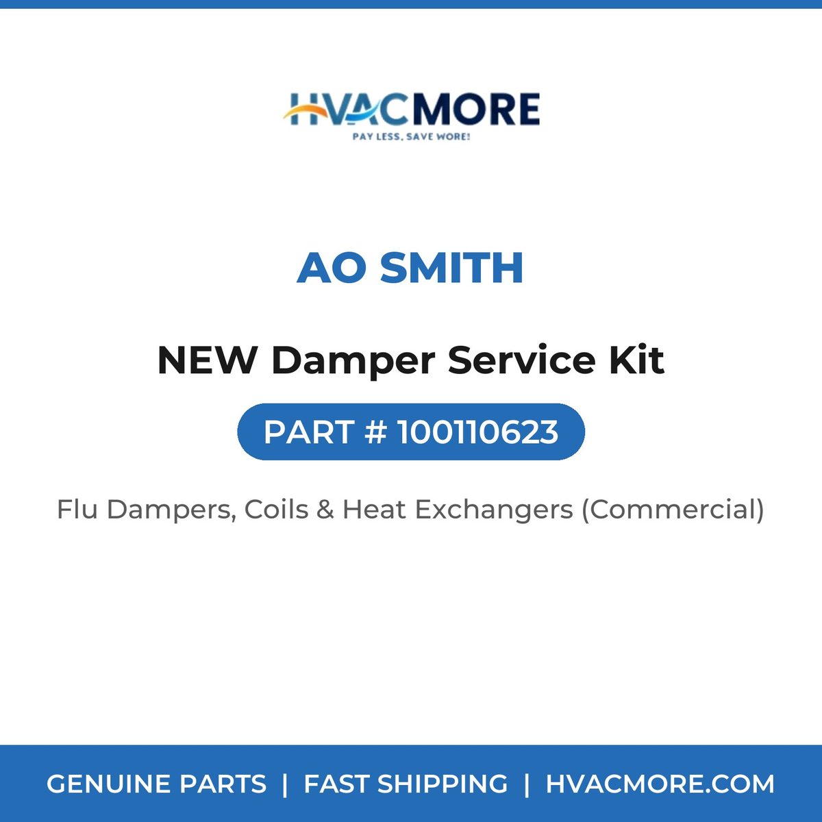 AO Smith NEW Damper Service Kit 100110623