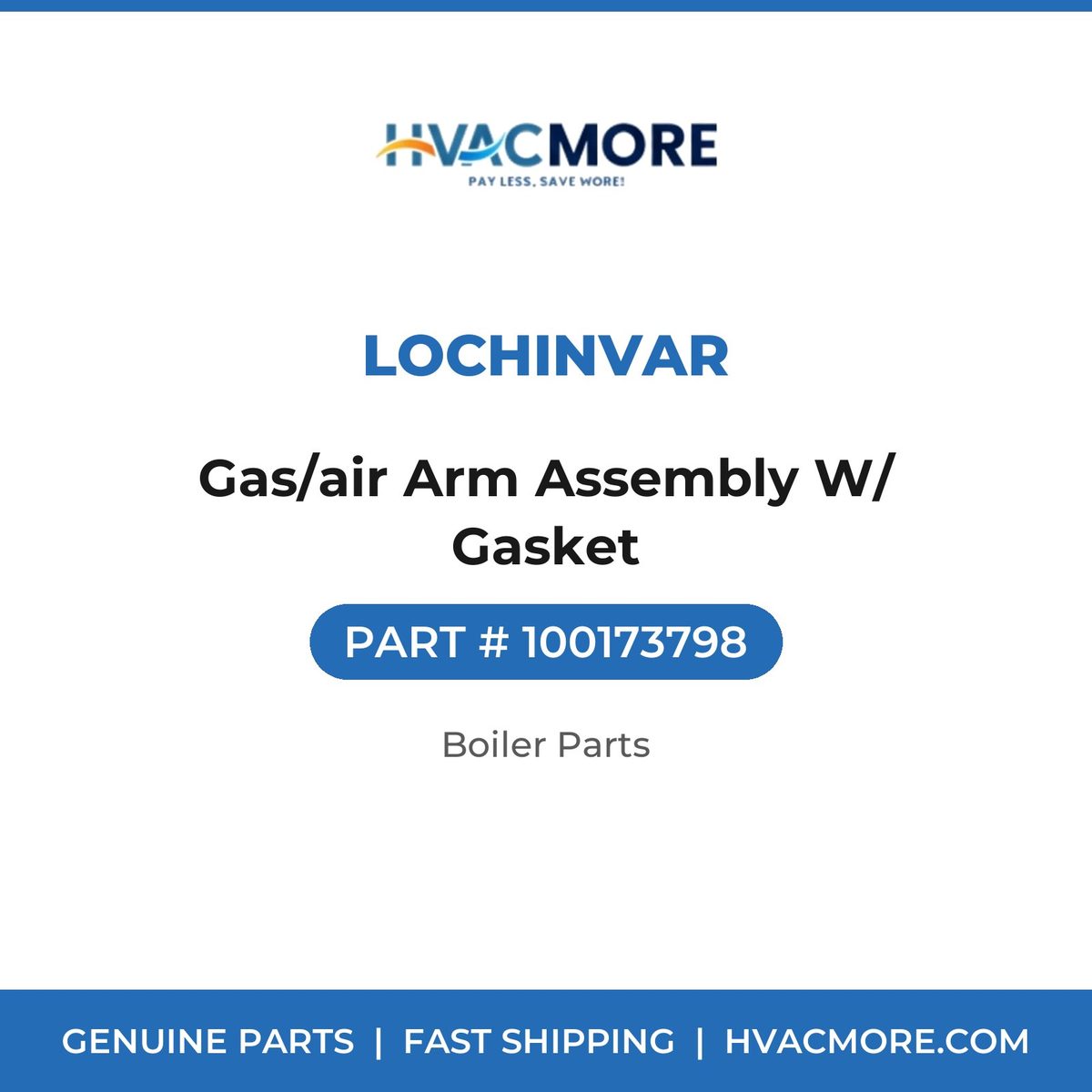 Lochinvar Gas/air Arm Assembly W/ Gasket 100173798