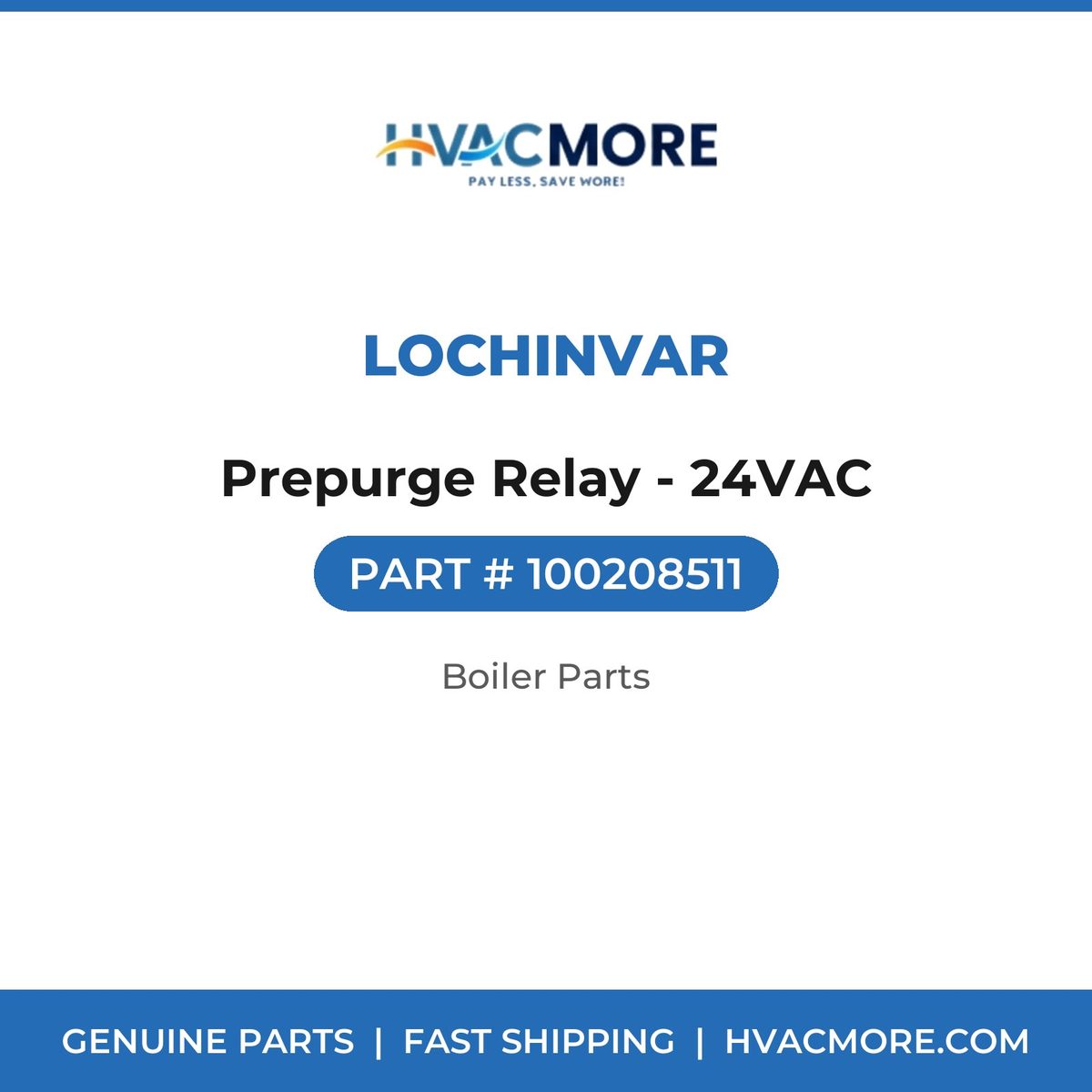 Lochinvar Prepurge Relay - 24VAC 100208511