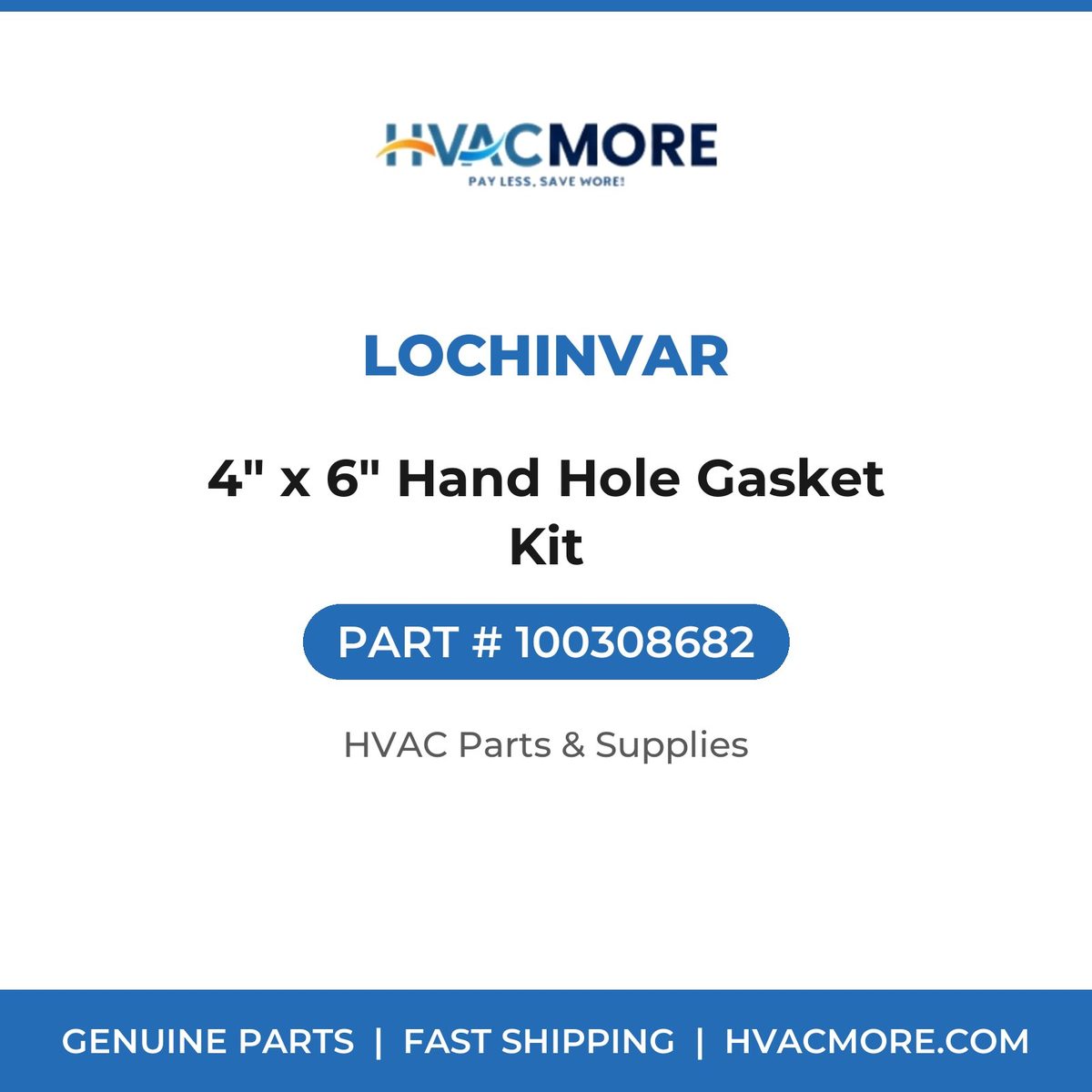 Lochinvar 4" x 6" Hand Hole Gasket Kit 100308682