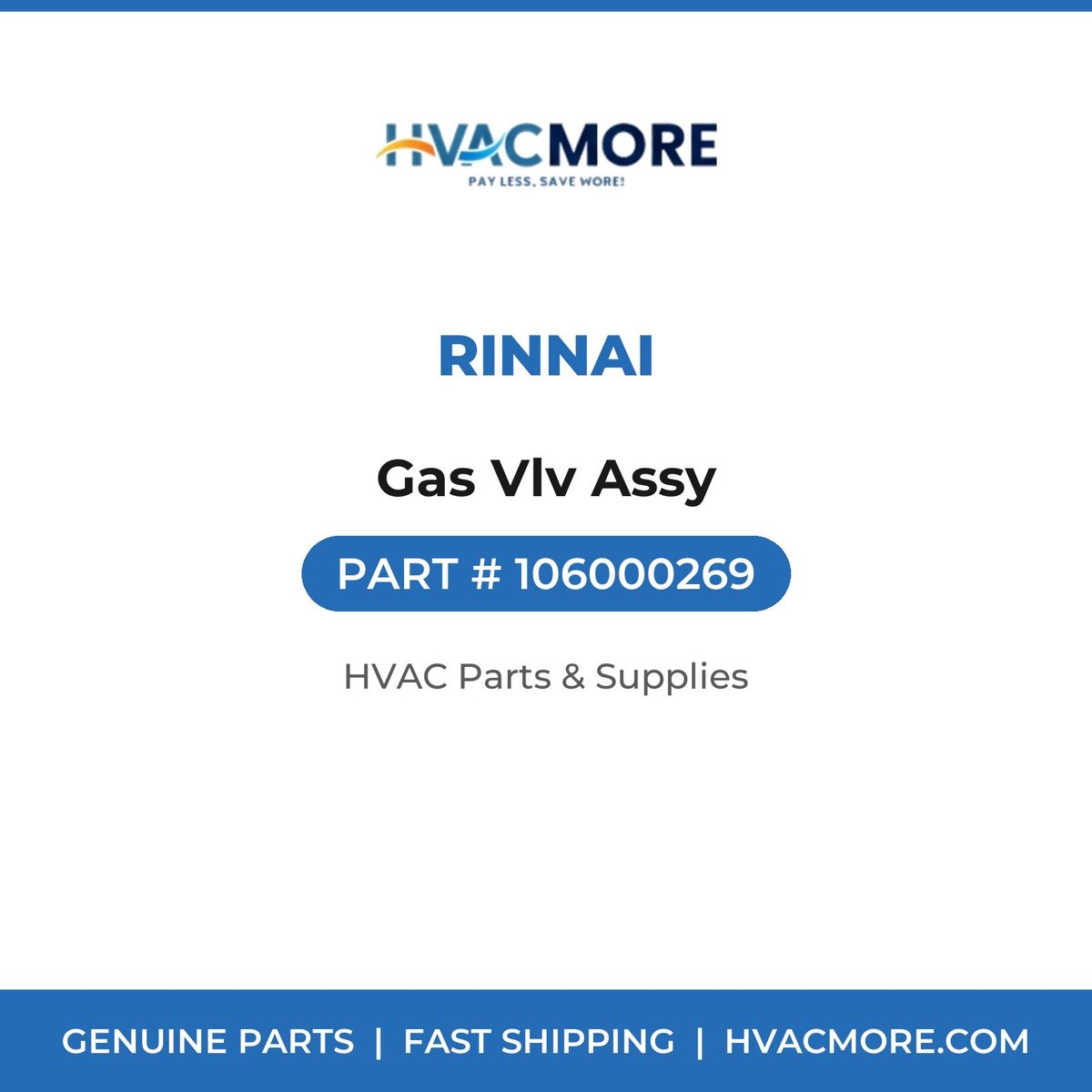 Rinnai Gas Vlv Assy 106000269