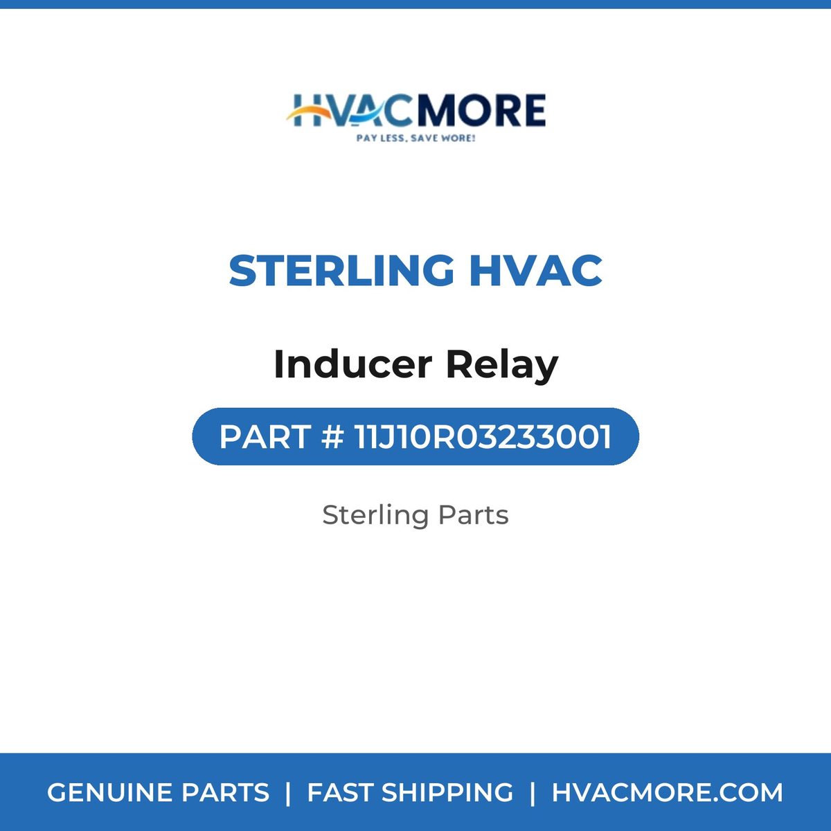 Sterling HVAC Inducer Relay 11J10R03233001