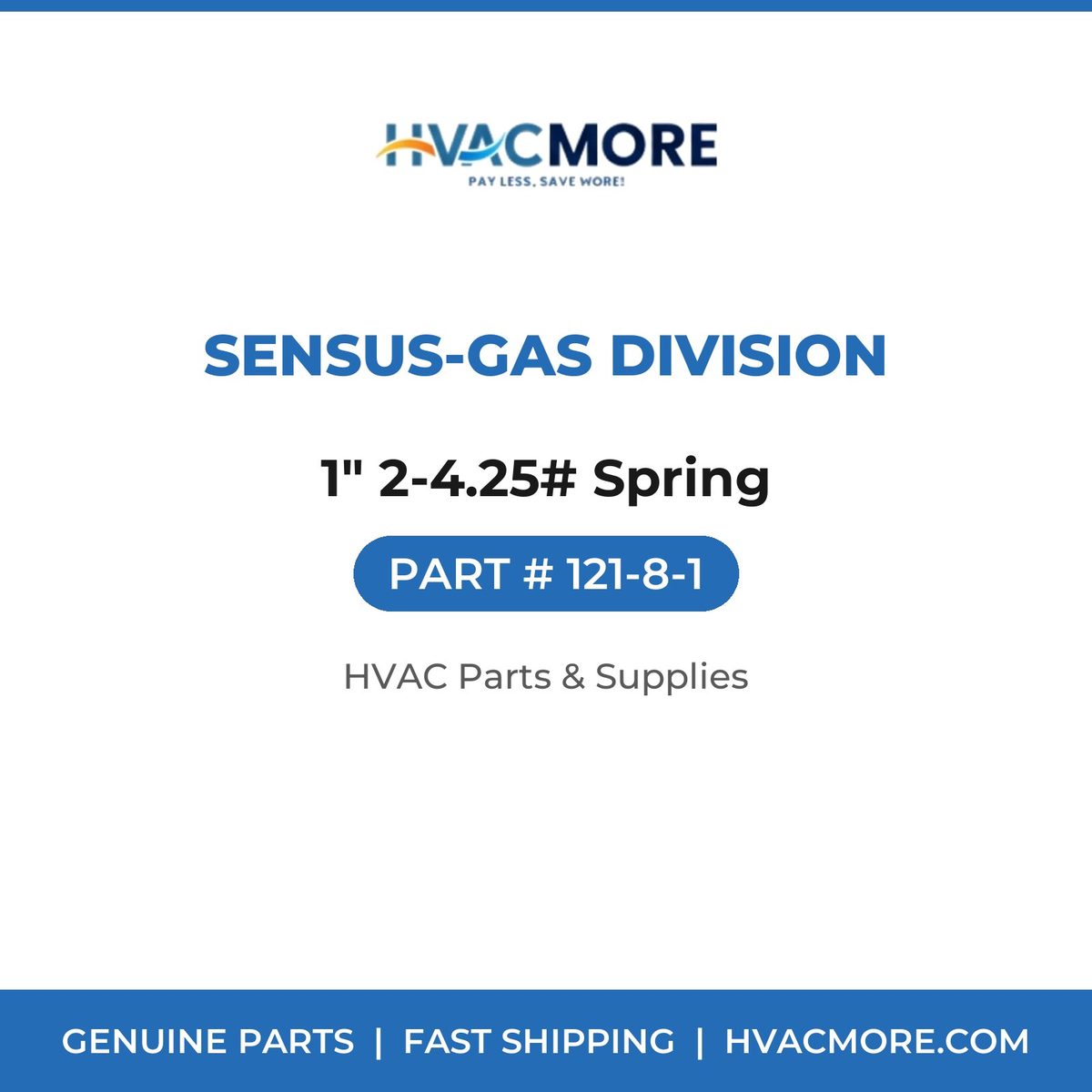 Sensus-Gas Division 1" 2-4.25# Spring 121-8-1