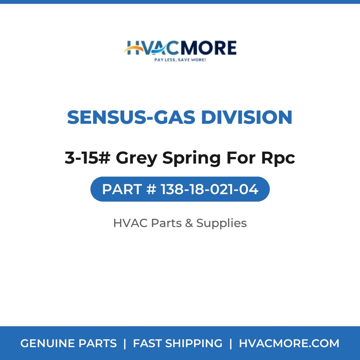 Sensus-Gas Division 3-15# Grey Spring For Rpc 138-18-021-04