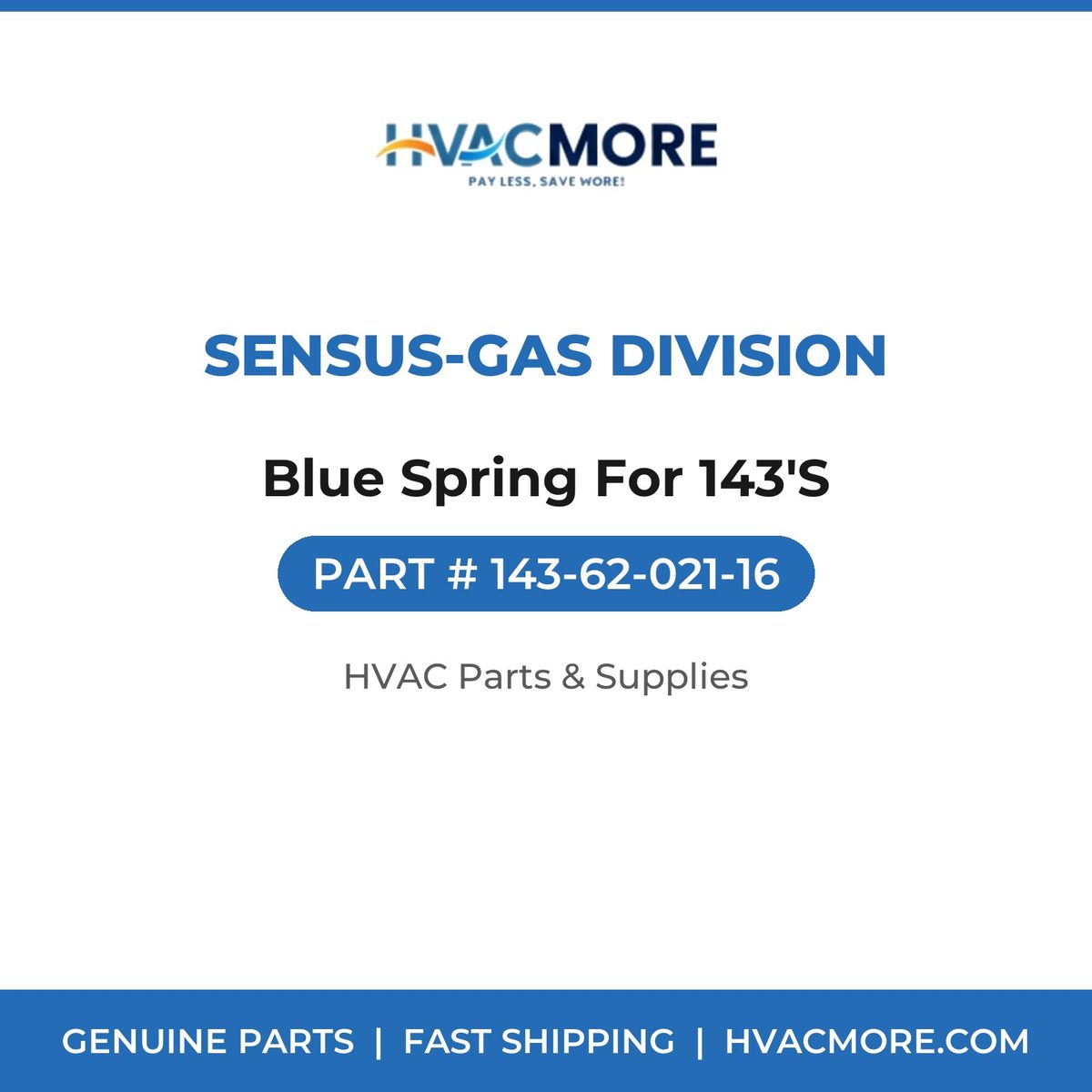 Sensus-Gas Division Blue Spring For 143'S 143-62-021-16