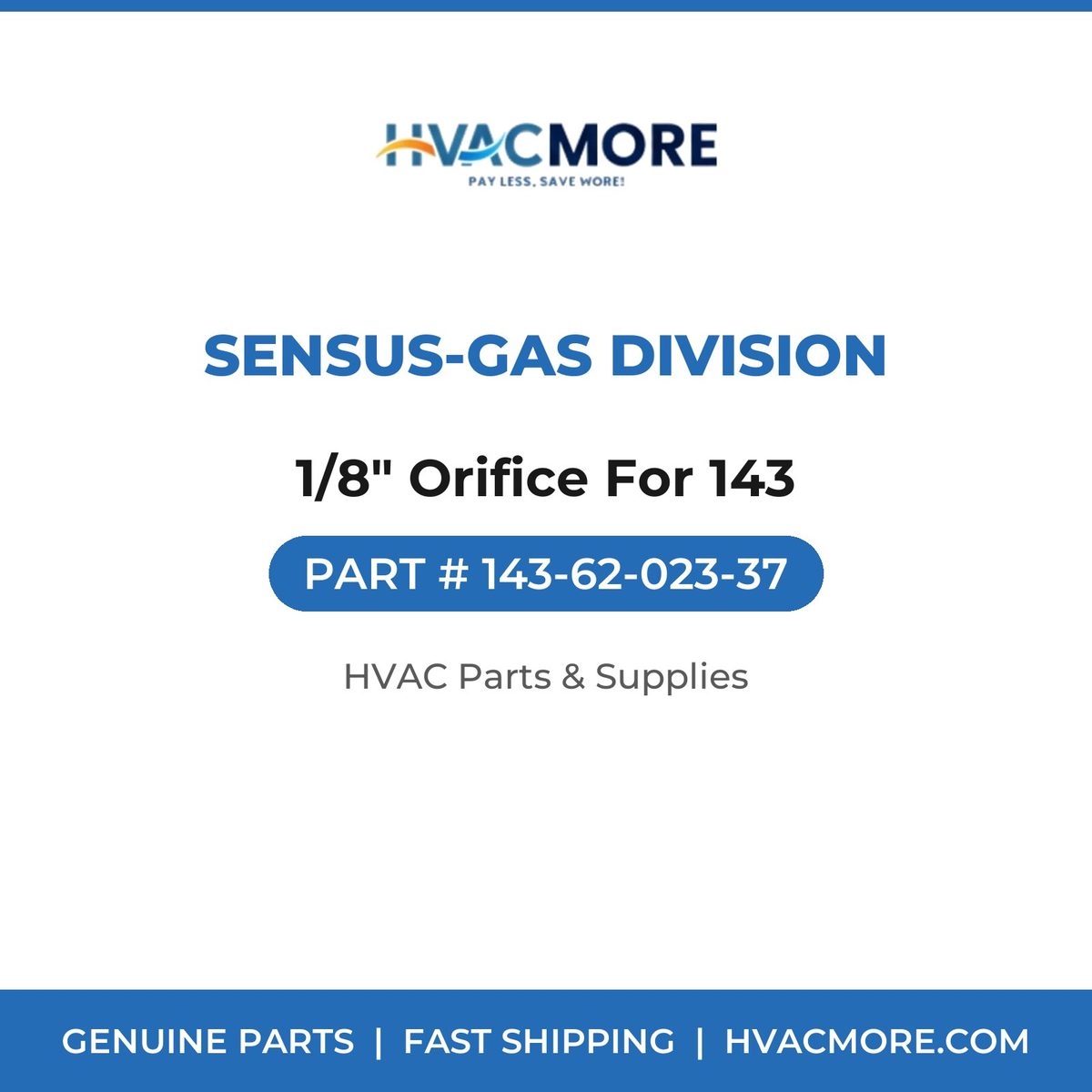 Sensus-Gas Division 1/8" Orifice For 143 143-62-023-37