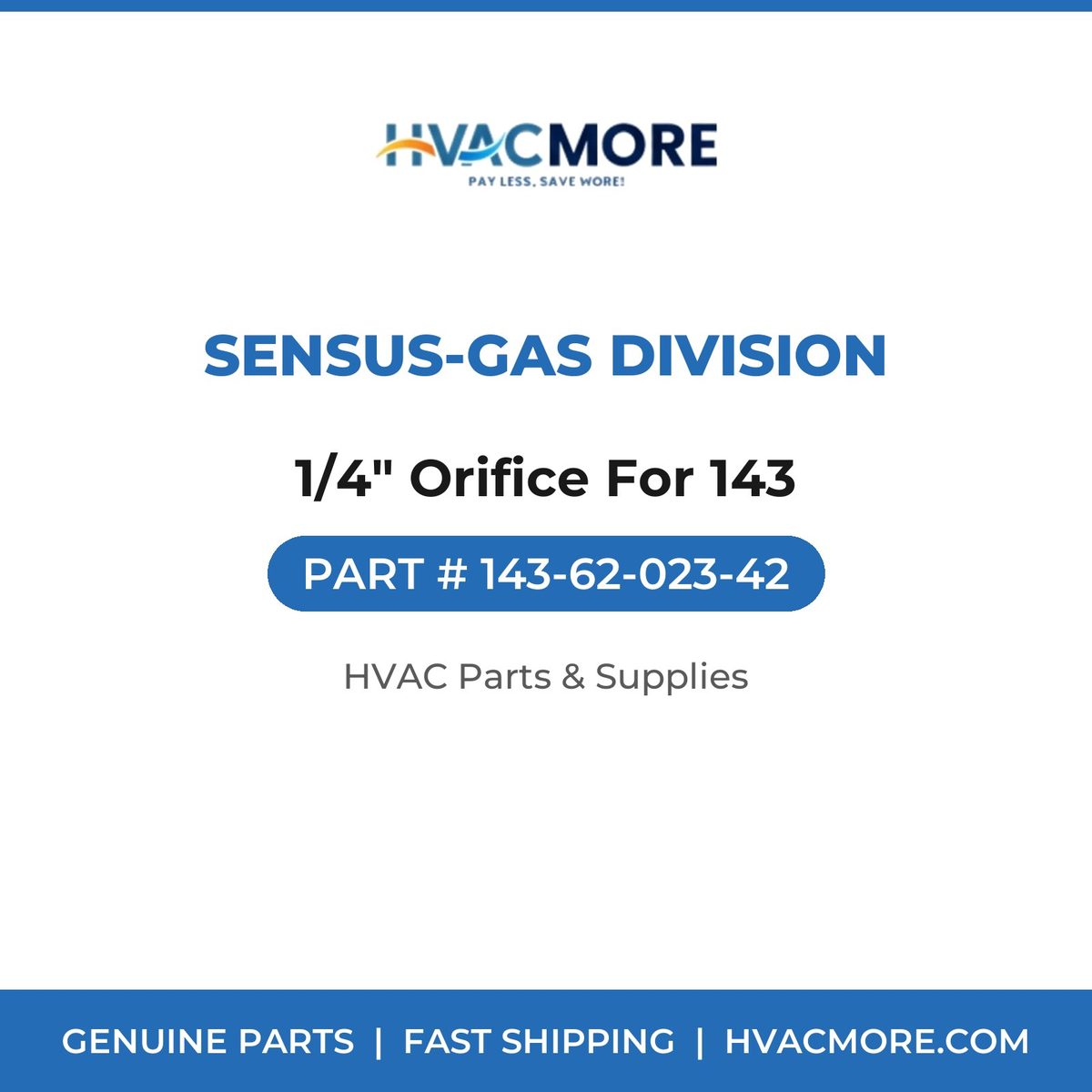 Sensus-Gas Division 1/4" Orifice For 143 143-62-023-42