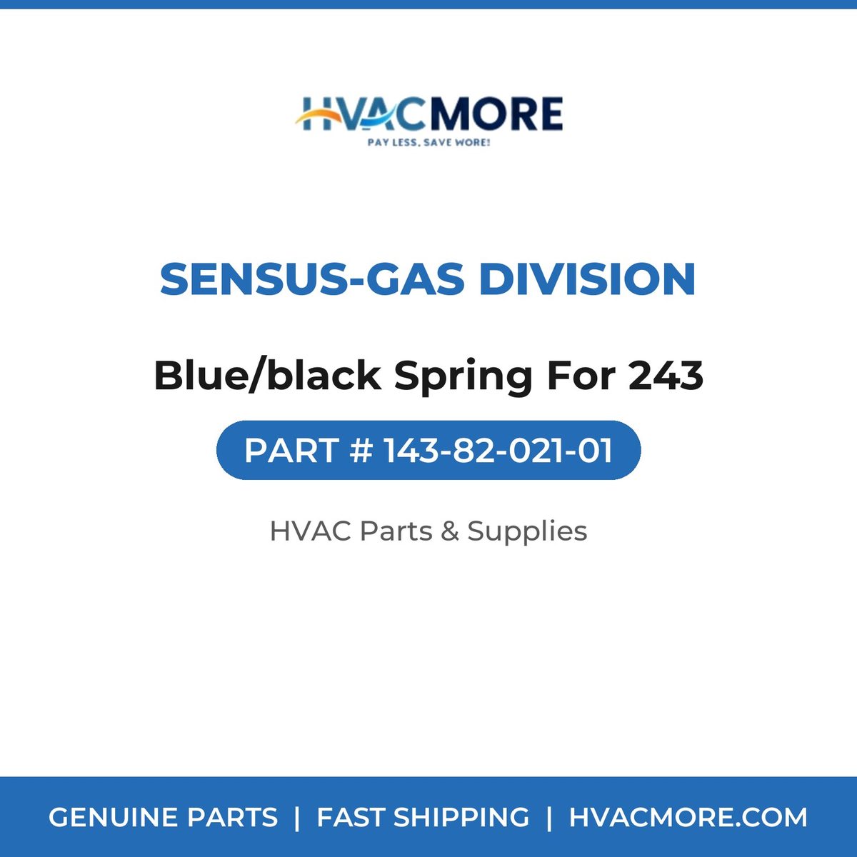 Sensus-Gas Division Blue/black Spring For 243 143-82-021-01