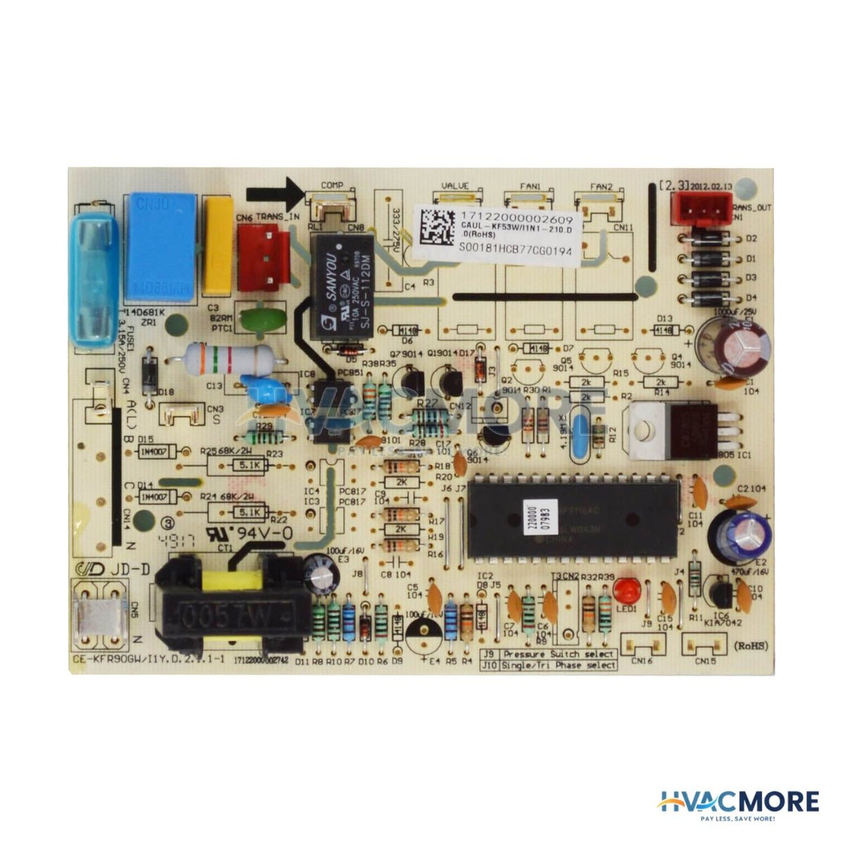 Carrier Main Relay Control Board 17122000002609