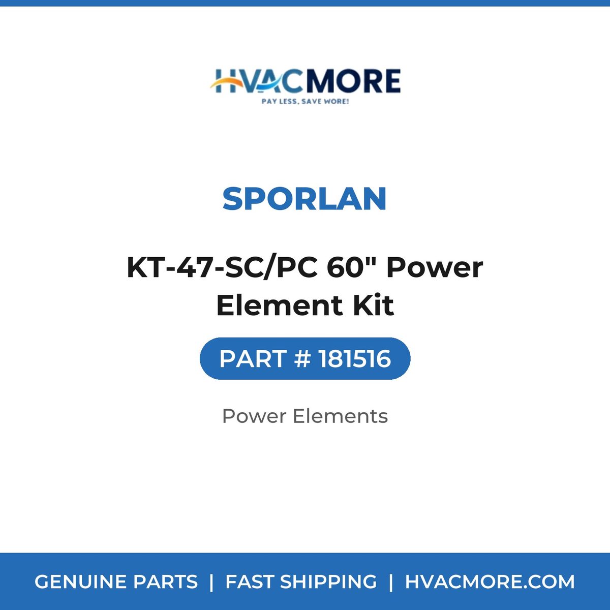 Sporlan KT-47-SC/PC 60" Power Element Kit 181516