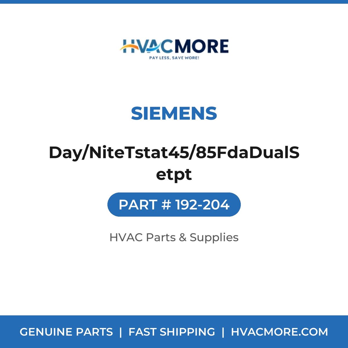 Siemens Day/NiteTstat45/85FdaDualSetpt 192-204