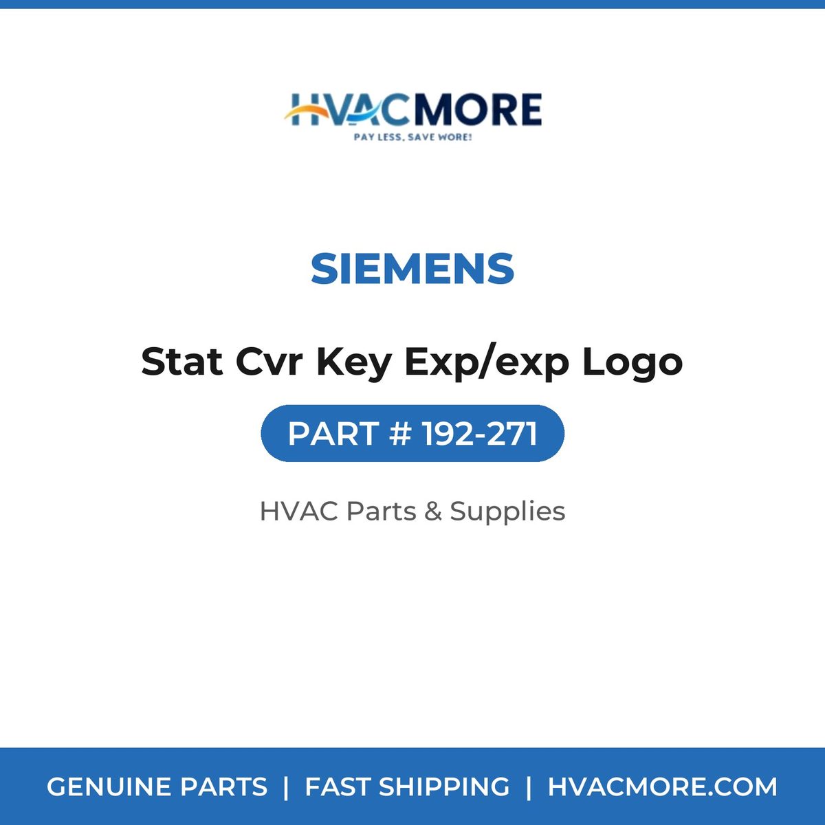Siemens Stat Cvr Key Exp/exp Logo 192-271