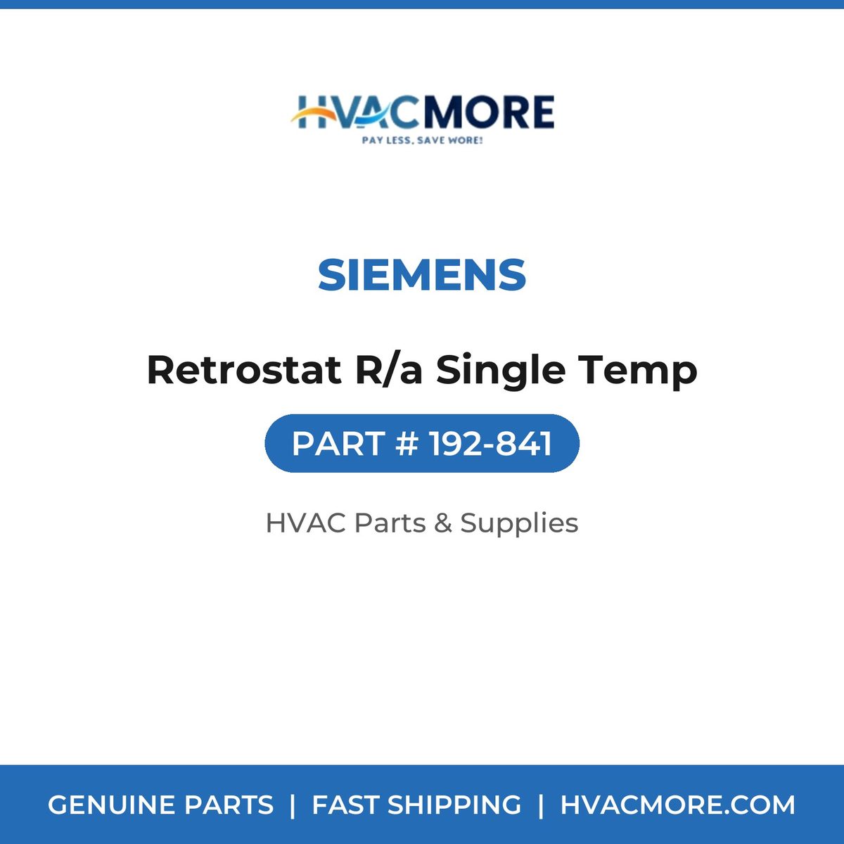 Siemens Retrostat R/a Single Temp 192-841