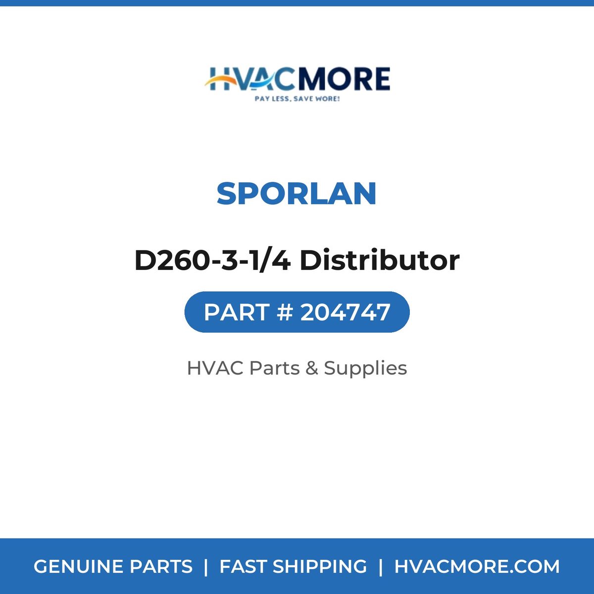 Sporlan D260-3-1/4 Distributor 204747