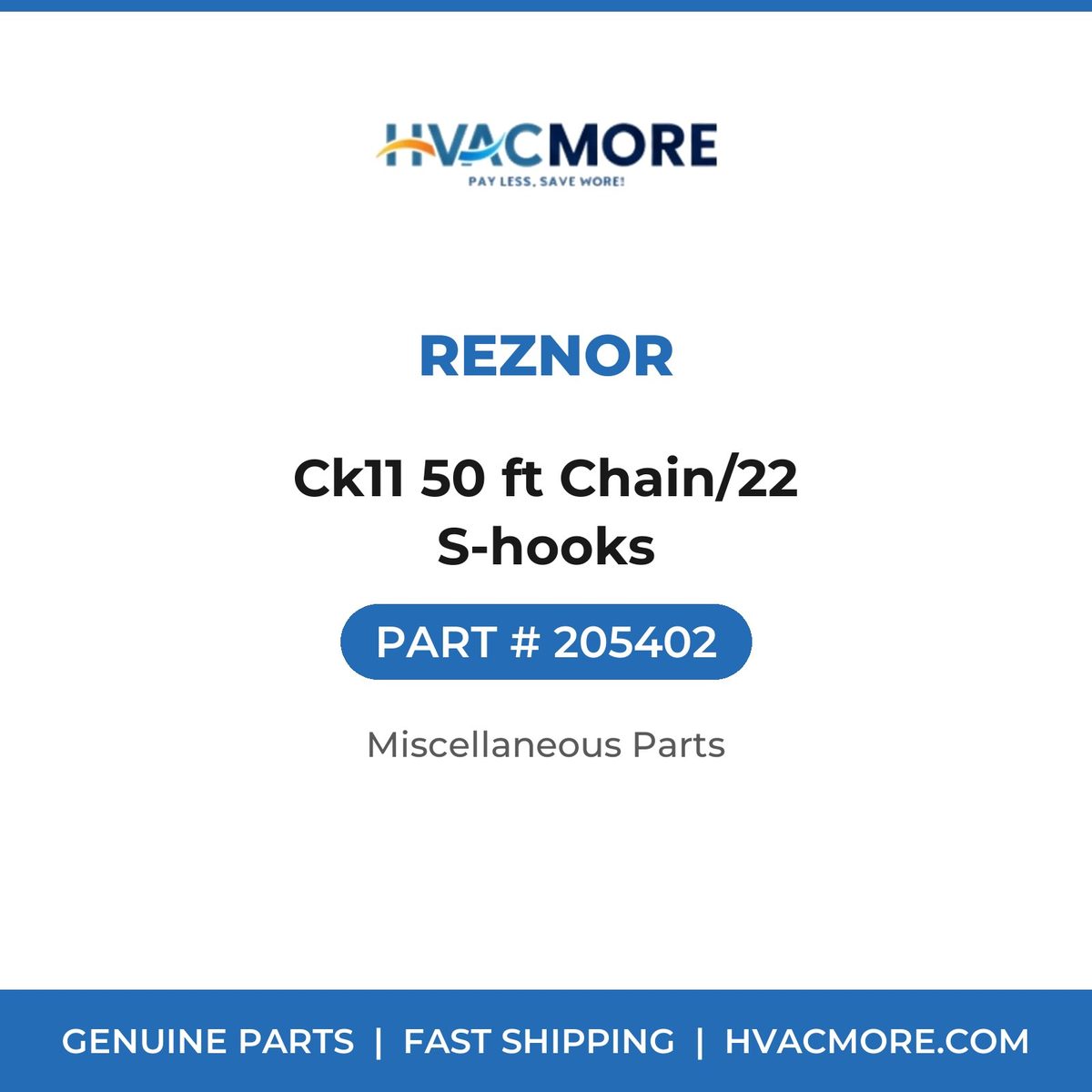 Reznor Ck11 50 ft Chain/22 S-hooks 205402