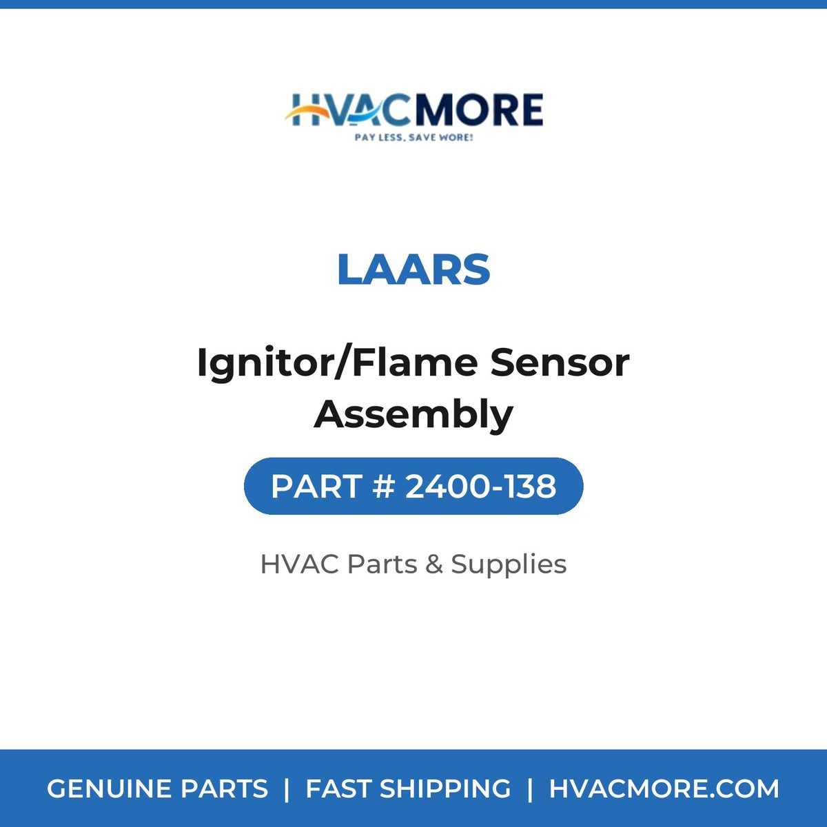 Laars Ignitor/Flame Sensor Assembly 2400-138
