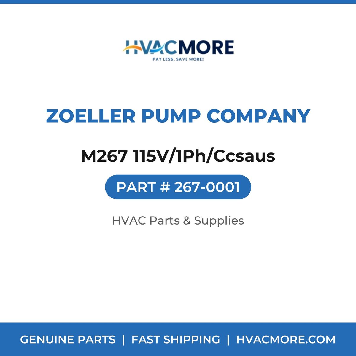 Zoeller Pump Company M267 115V/1Ph/Ccsaus 267-0001