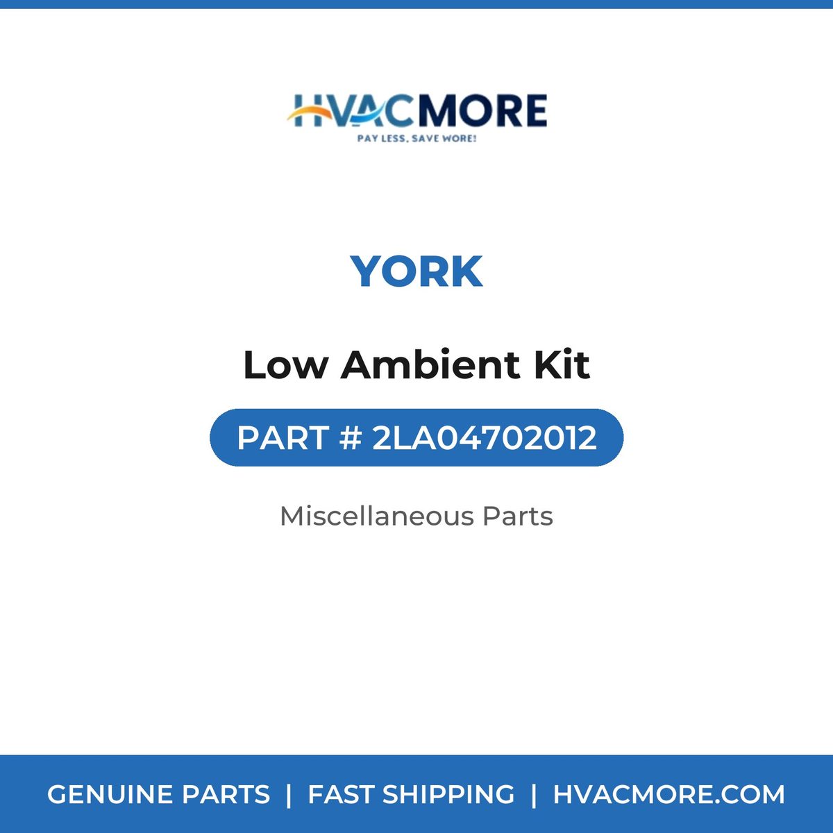 York Low Ambient Kit 2LA04702012