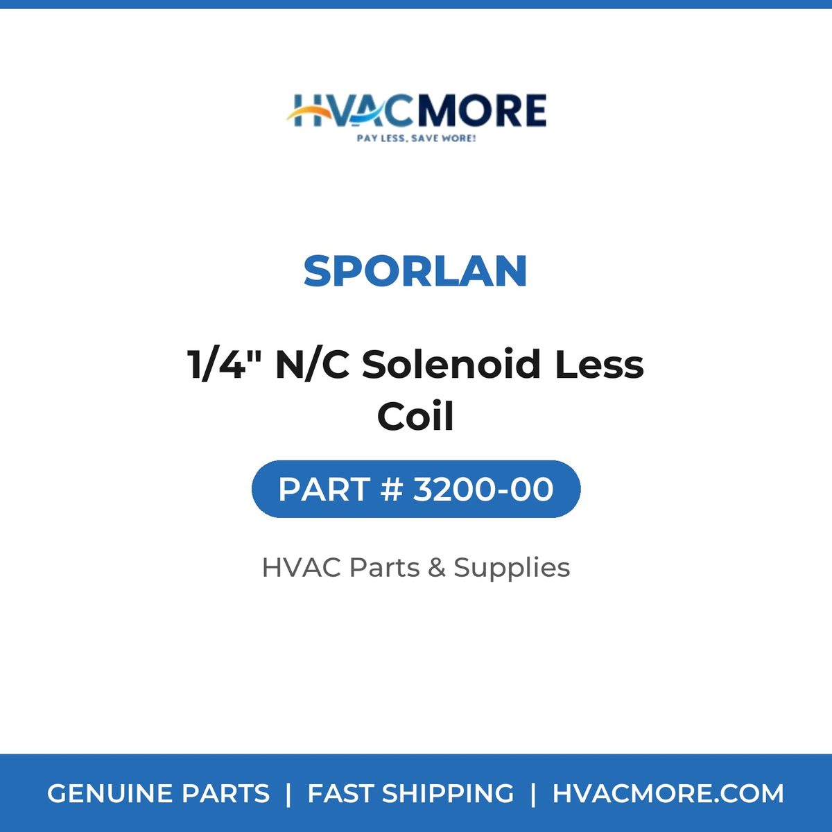 Sporlan 1/4" N/C Solenoid Less Coil 3200-00