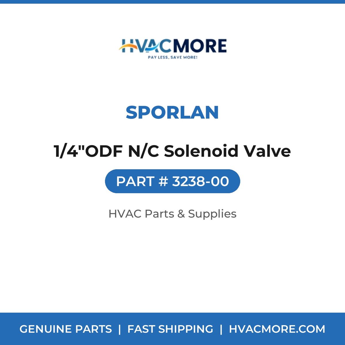 Sporlan 1/4"ODF N/C Solenoid Valve 3238-00