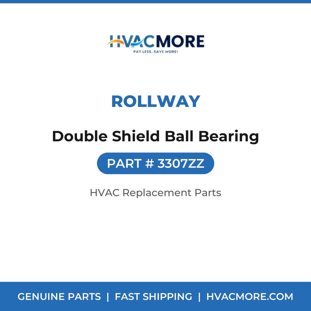 Rollway Double Shield Ball Bearing 3307ZZ