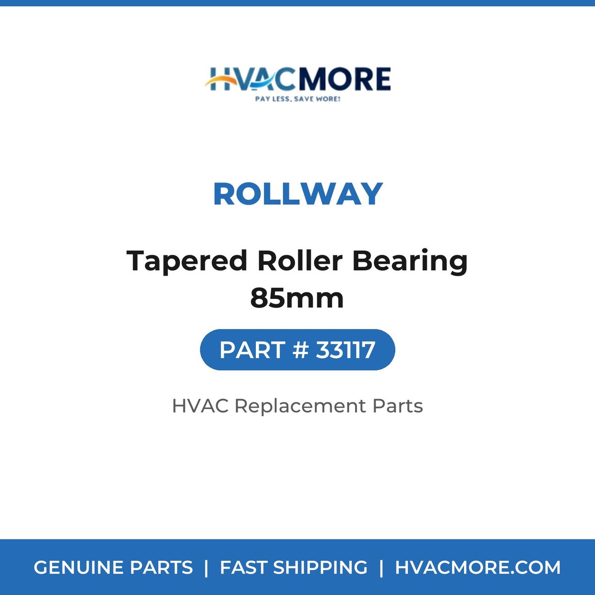 Rollway Tapered Roller Bearing 85mm 33117