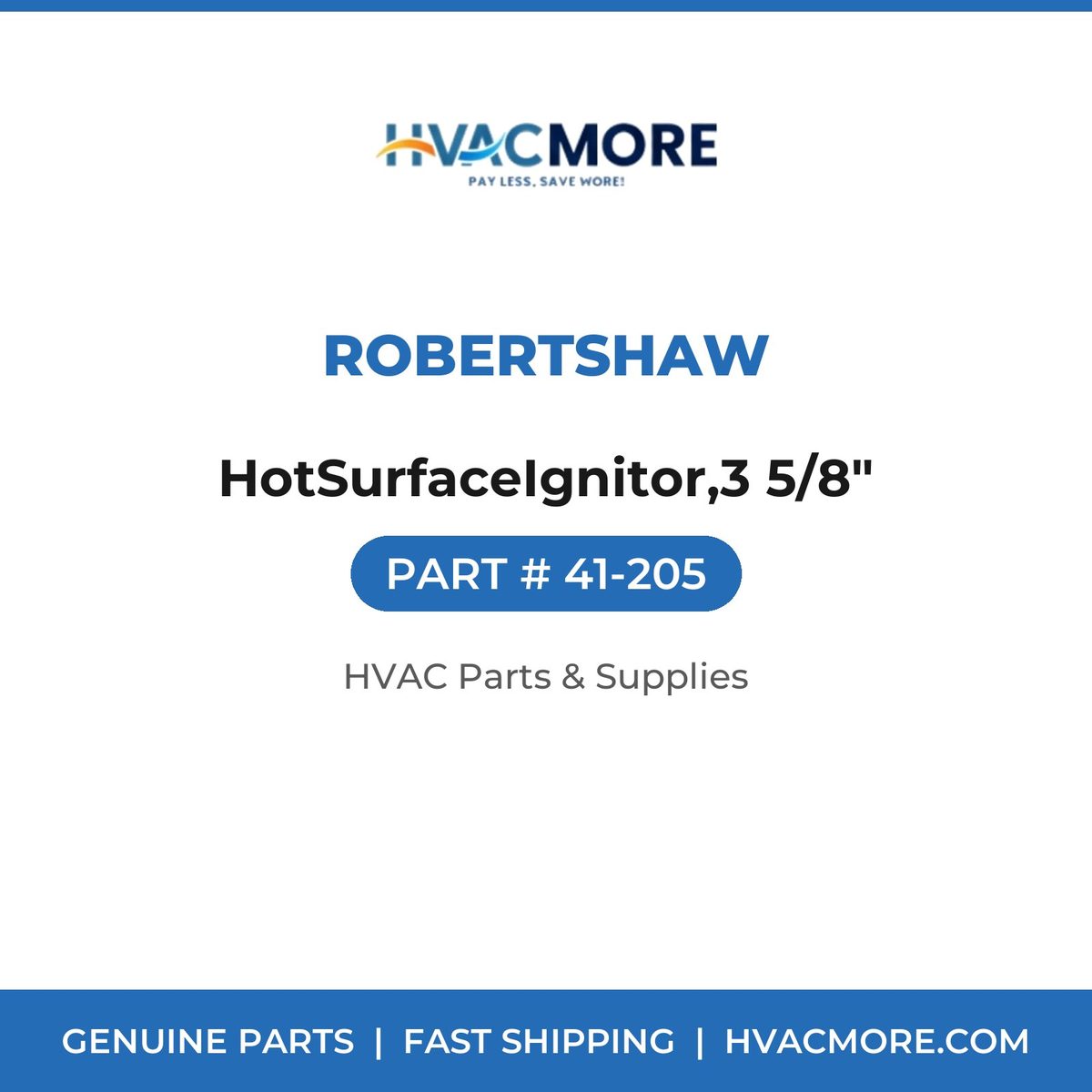 Robertshaw HotSurfaceIgnitor,3 5/8" 41-205