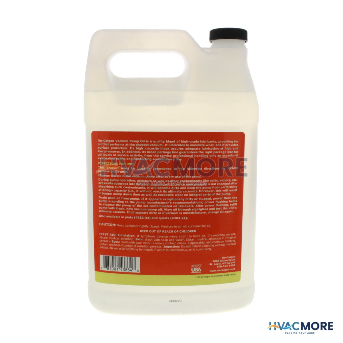Nu-Calgon Cal-Vac Vacuum Pump Oil, 1 Gal. 4383-07