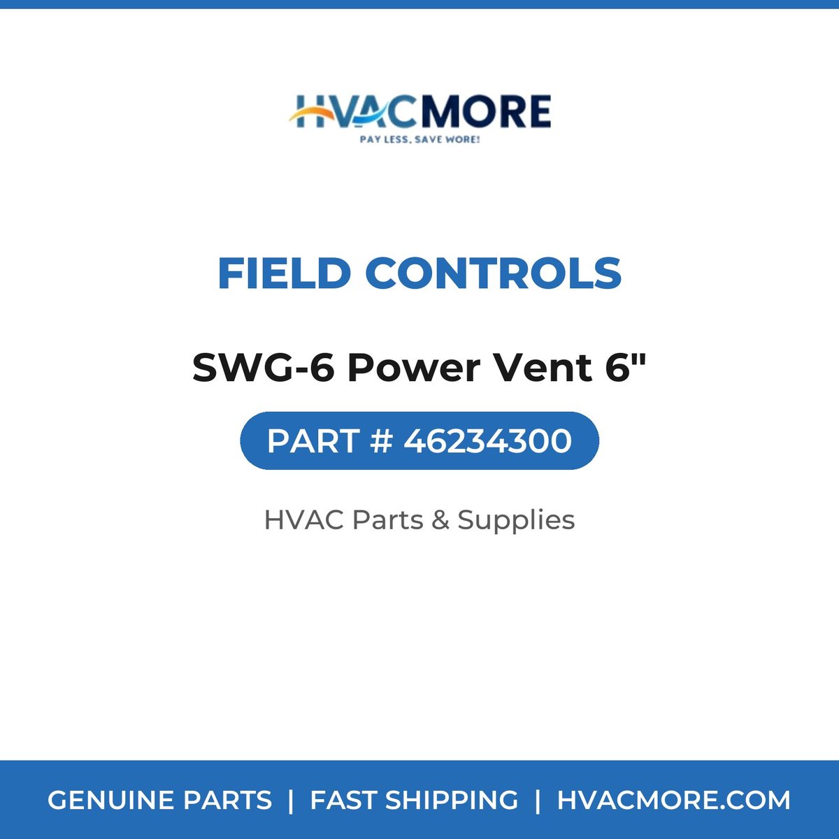 Field Controls SWG-6 Power Vent 6" 46234300