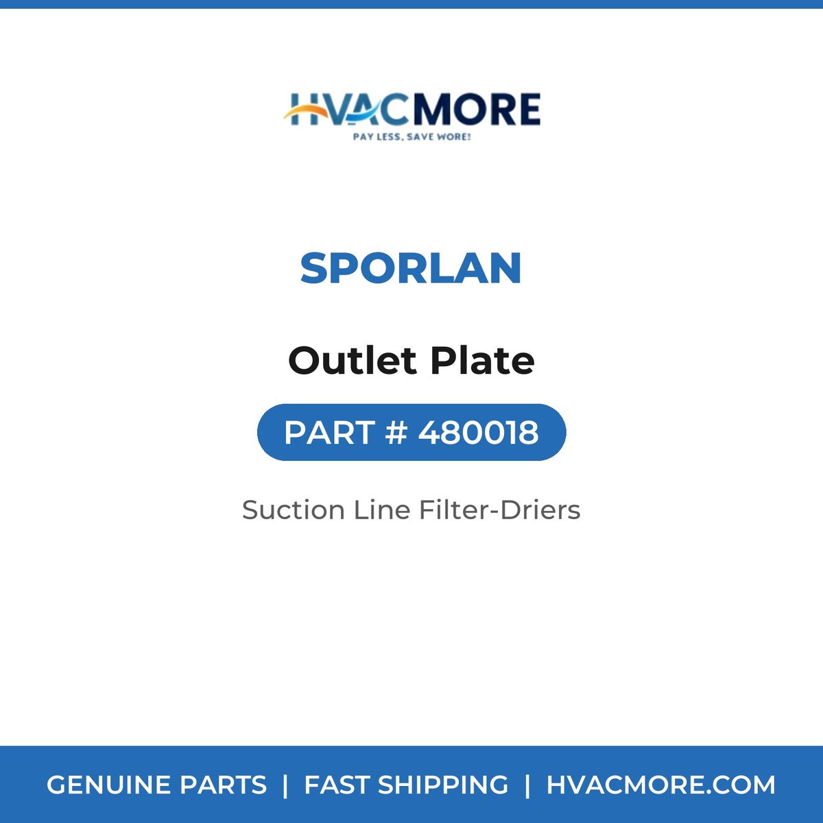 Sporlan Outlet Plate 480018