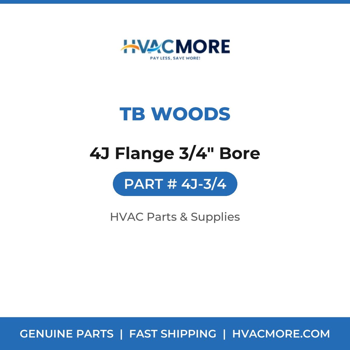 TB Woods 4J Flange 3/4" Bore 4J-3/4