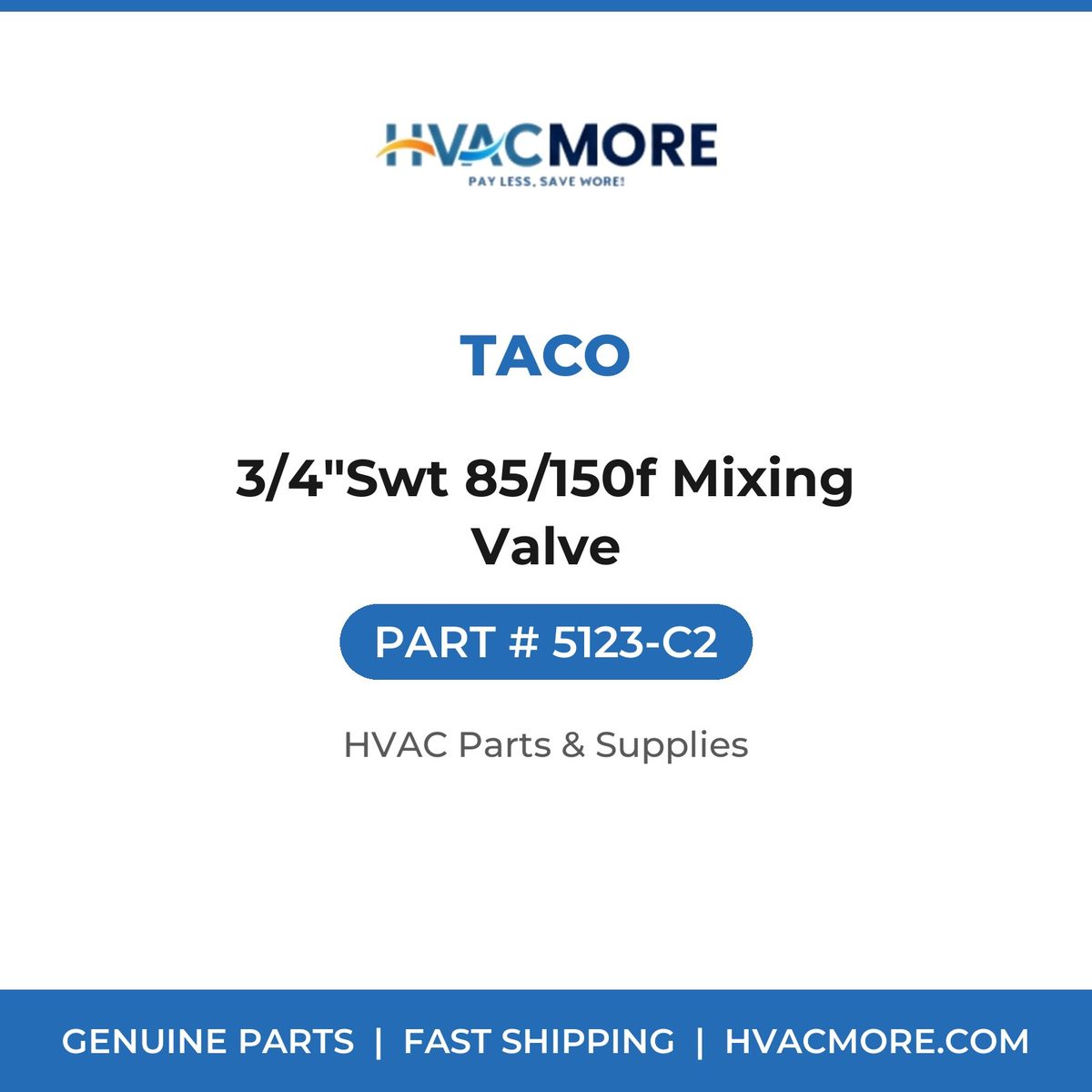 Taco 3/4"Swt 85/150f Mixing Valve 5123-C2