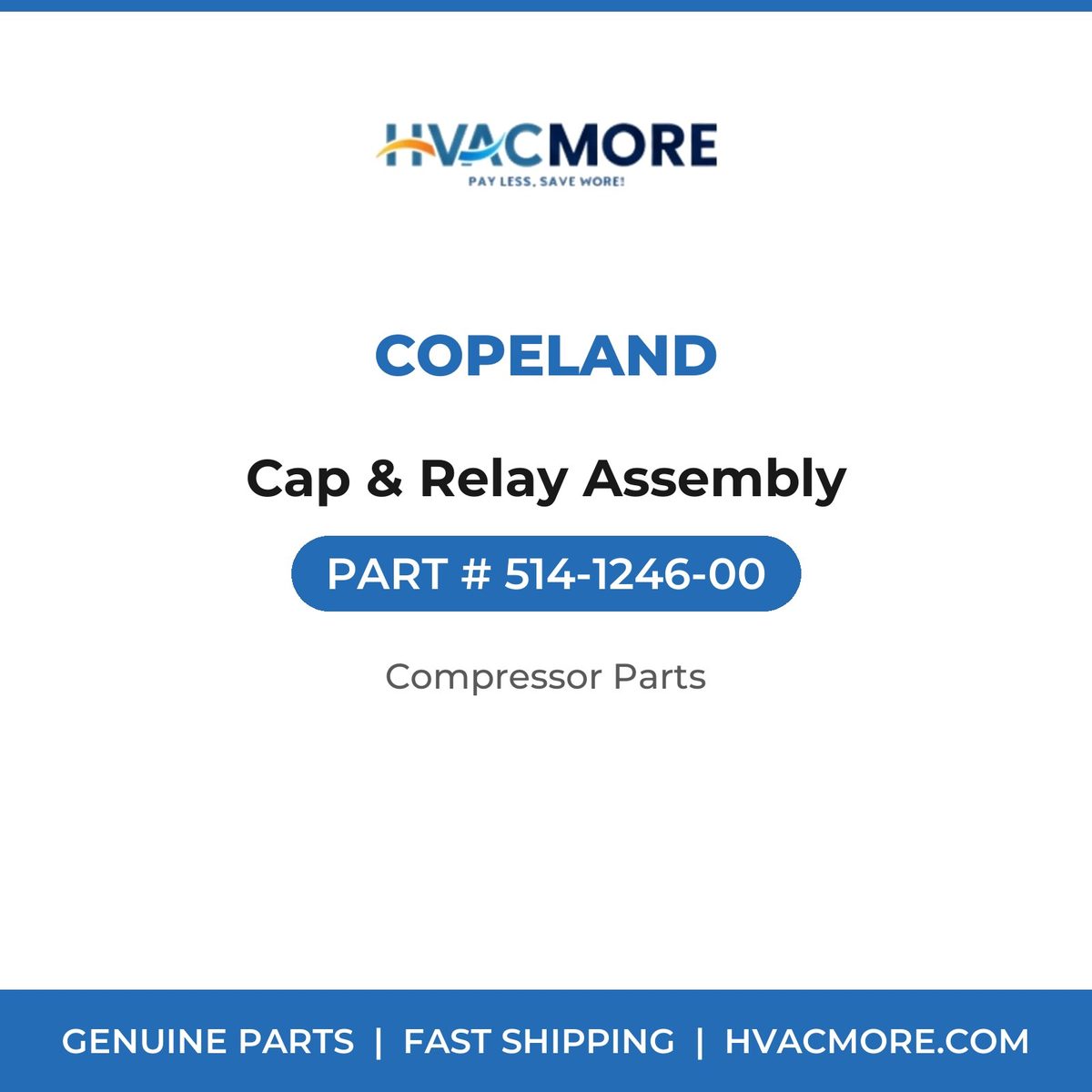 Copeland Cap & Relay Assembly 514-1246-00
