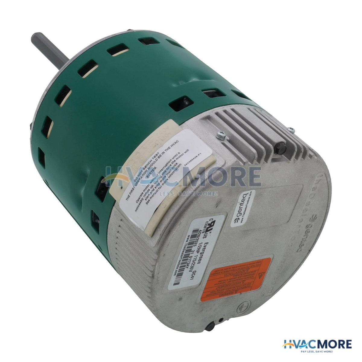 Genteq Motors Evergreen VS Fan & Blower Motor, 1/2 HP (120/240V, 1050 RPM, 1 PH, 60 Hz, NEMA 48, OPAO) 6505VUI