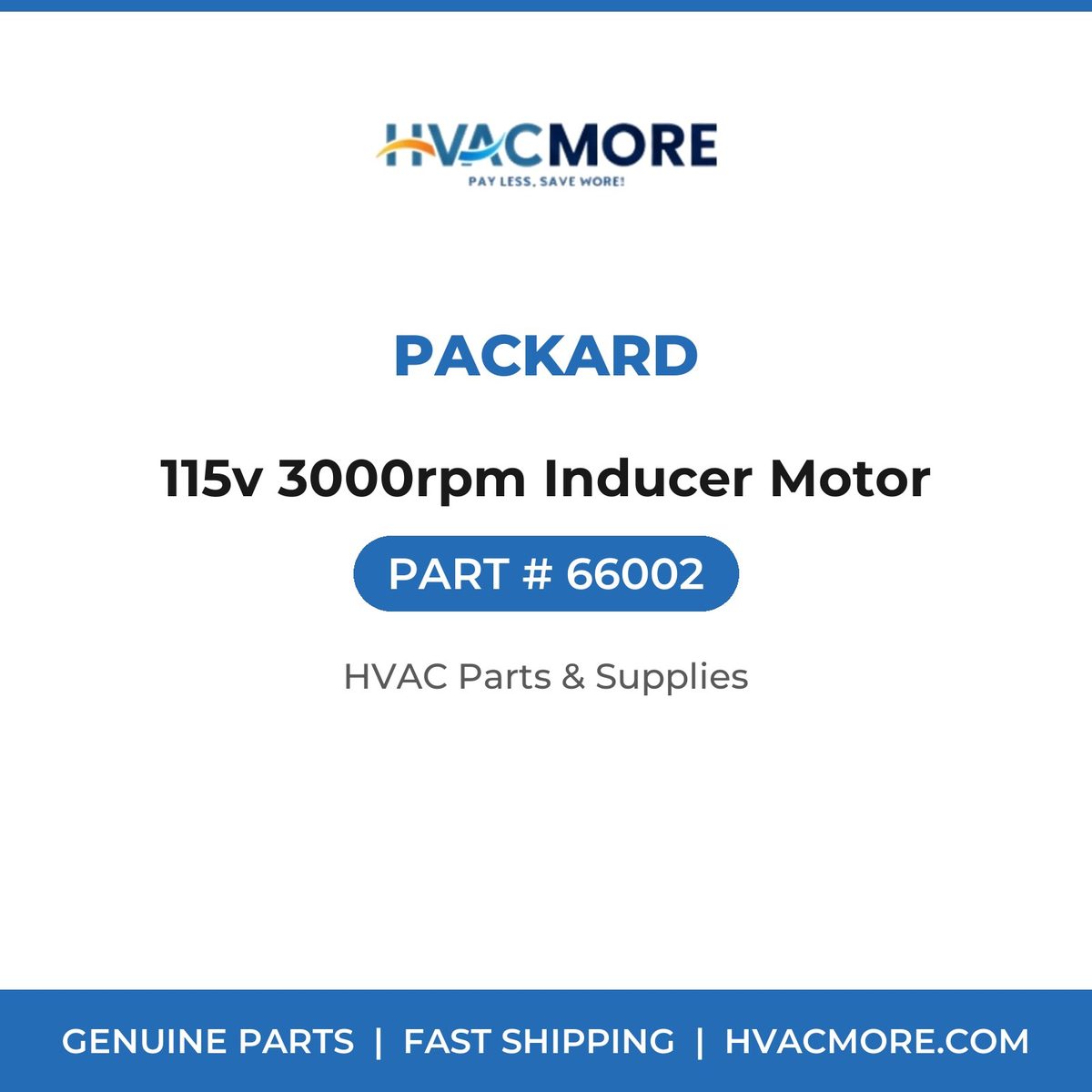 Packard 115v 3000rpm Inducer Motor 66002