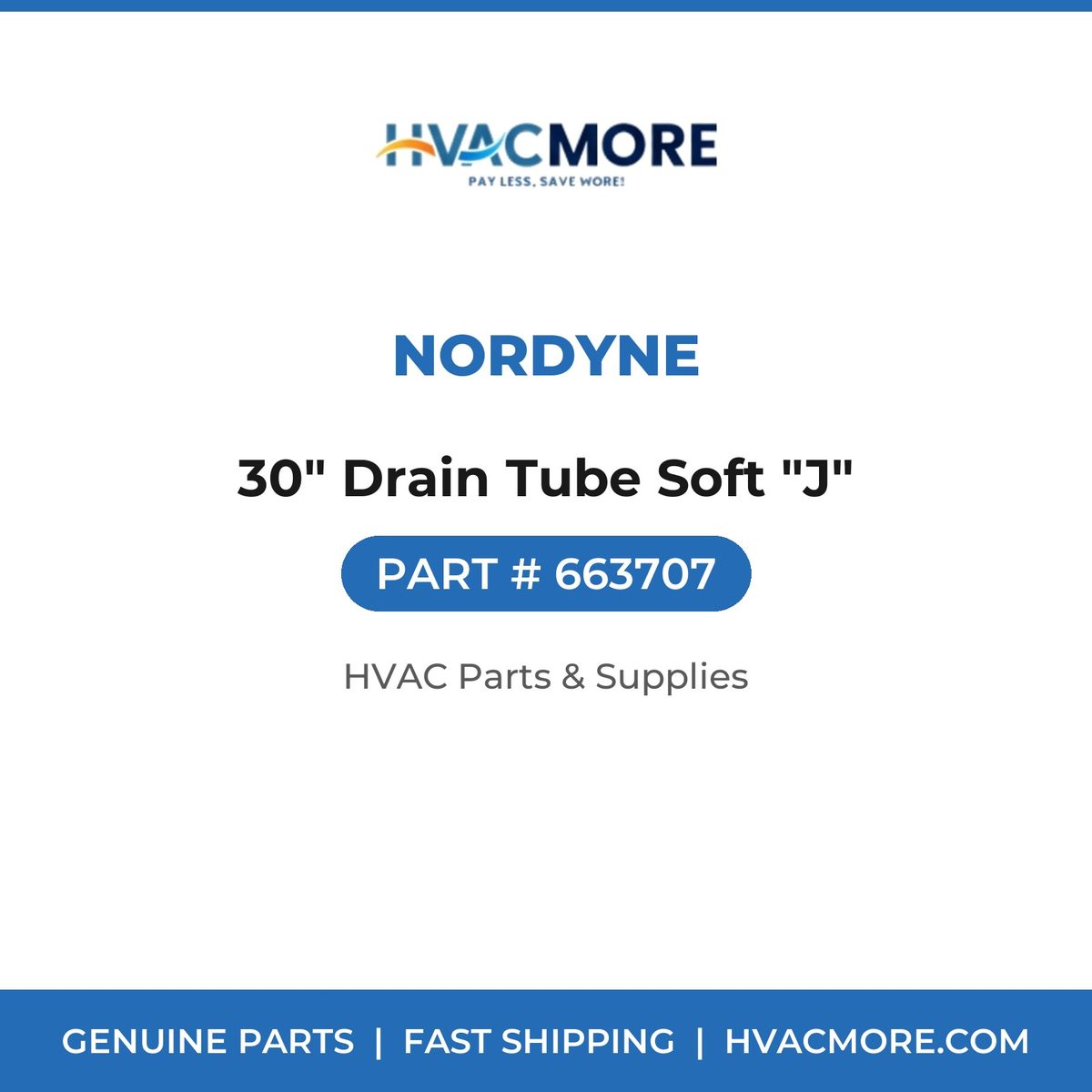 Nordyne 30" Drain Tube Soft "J" 663707