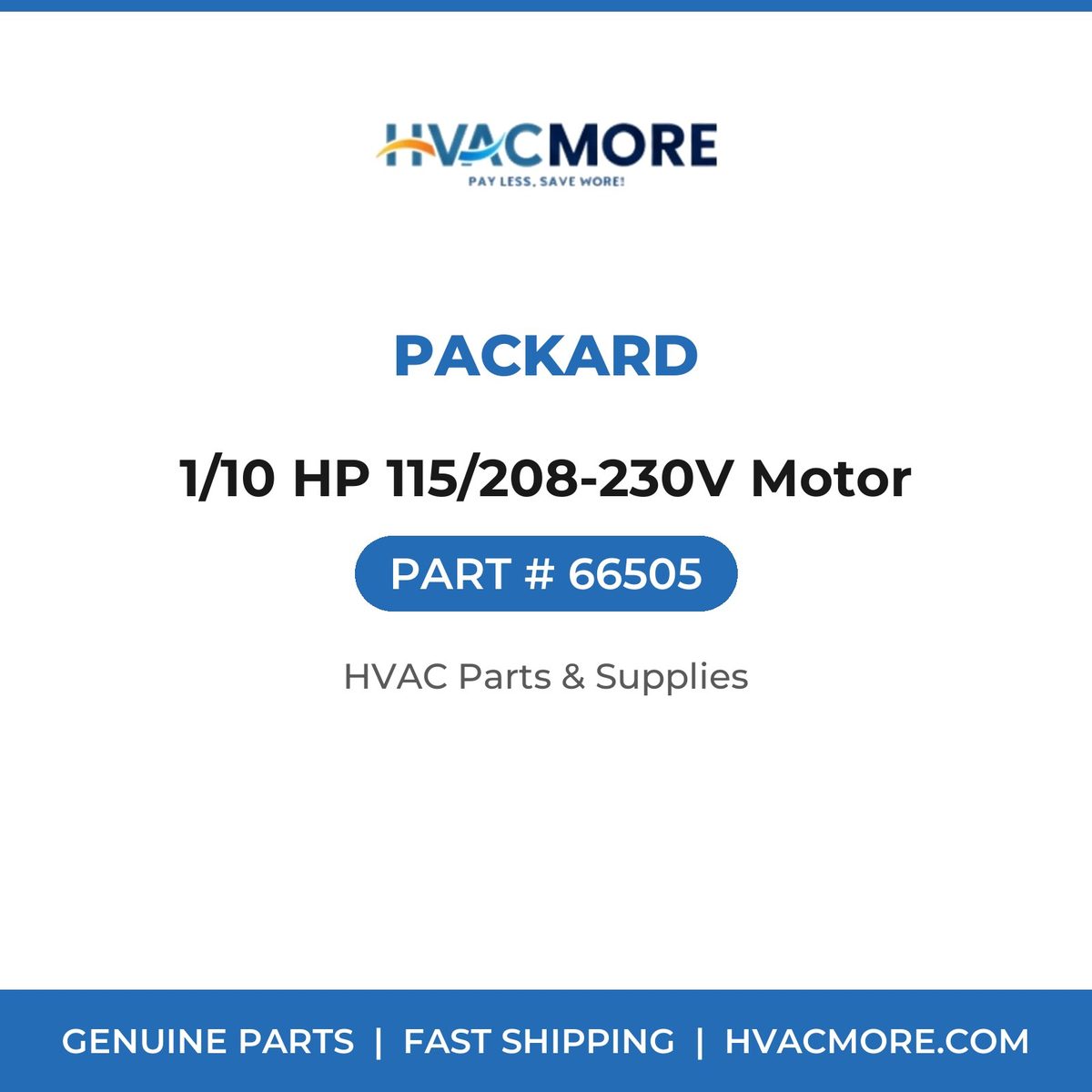 Packard 1/10 HP 115/208-230V Motor 66505