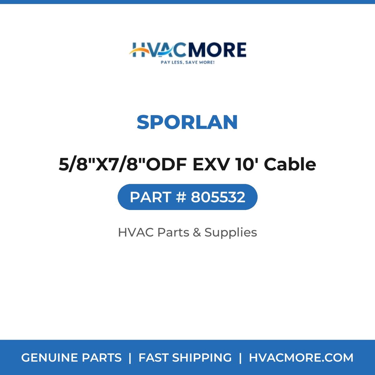 Sporlan 5/8"X7/8"ODF EXV 10' Cable 805532