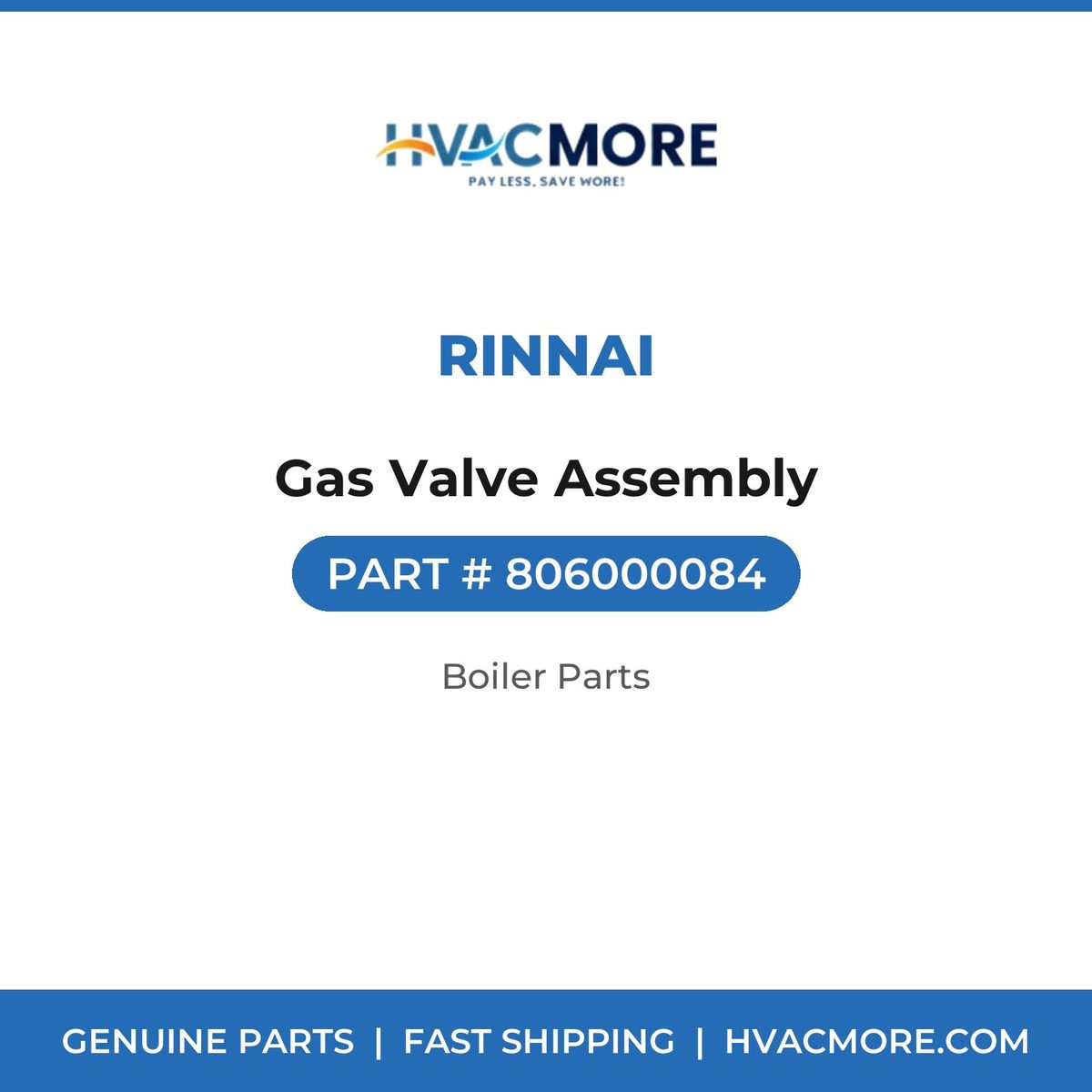 Rinnai Gas Valve Assembly 806000084