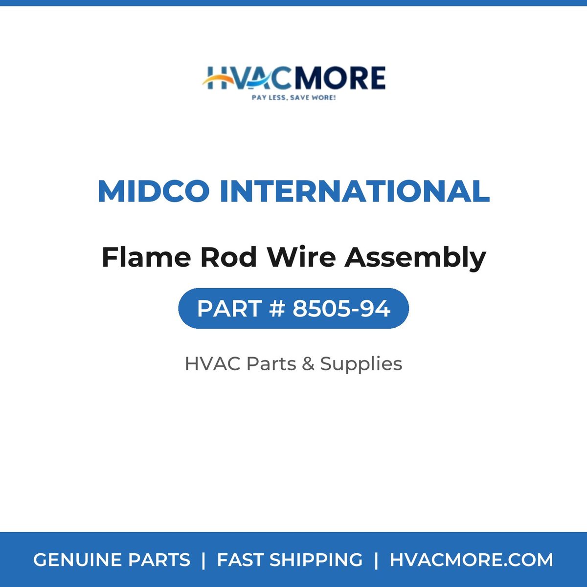 Midco International Flame Rod Wire Assembly 8505-94