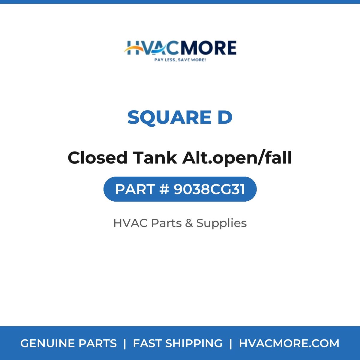 Square D Closed Tank Alt.open/fall 9038CG31