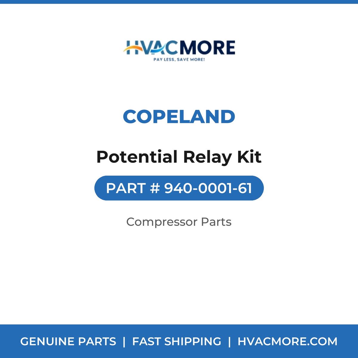 Copeland Potential Relay Kit 940-0001-61