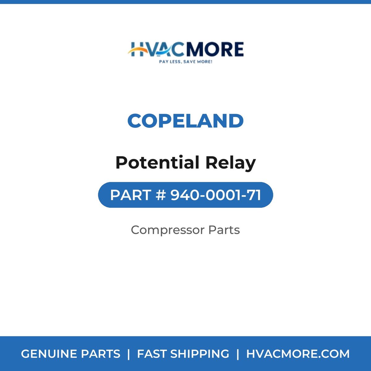 Copeland Potential Relay 940-0001-71