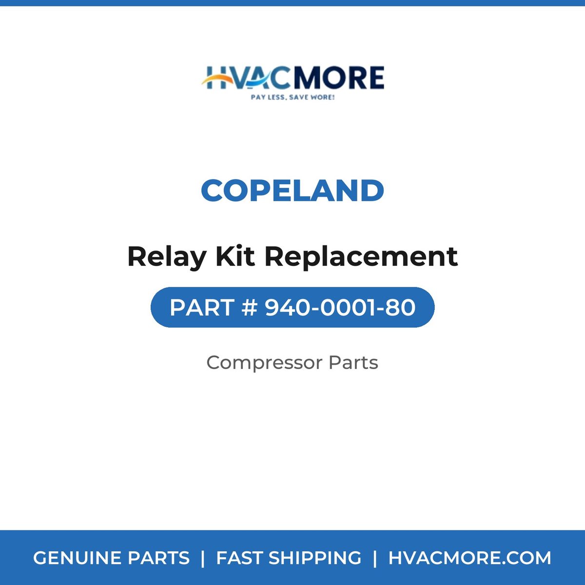Copeland Relay Kit Replacement 940-0001-80