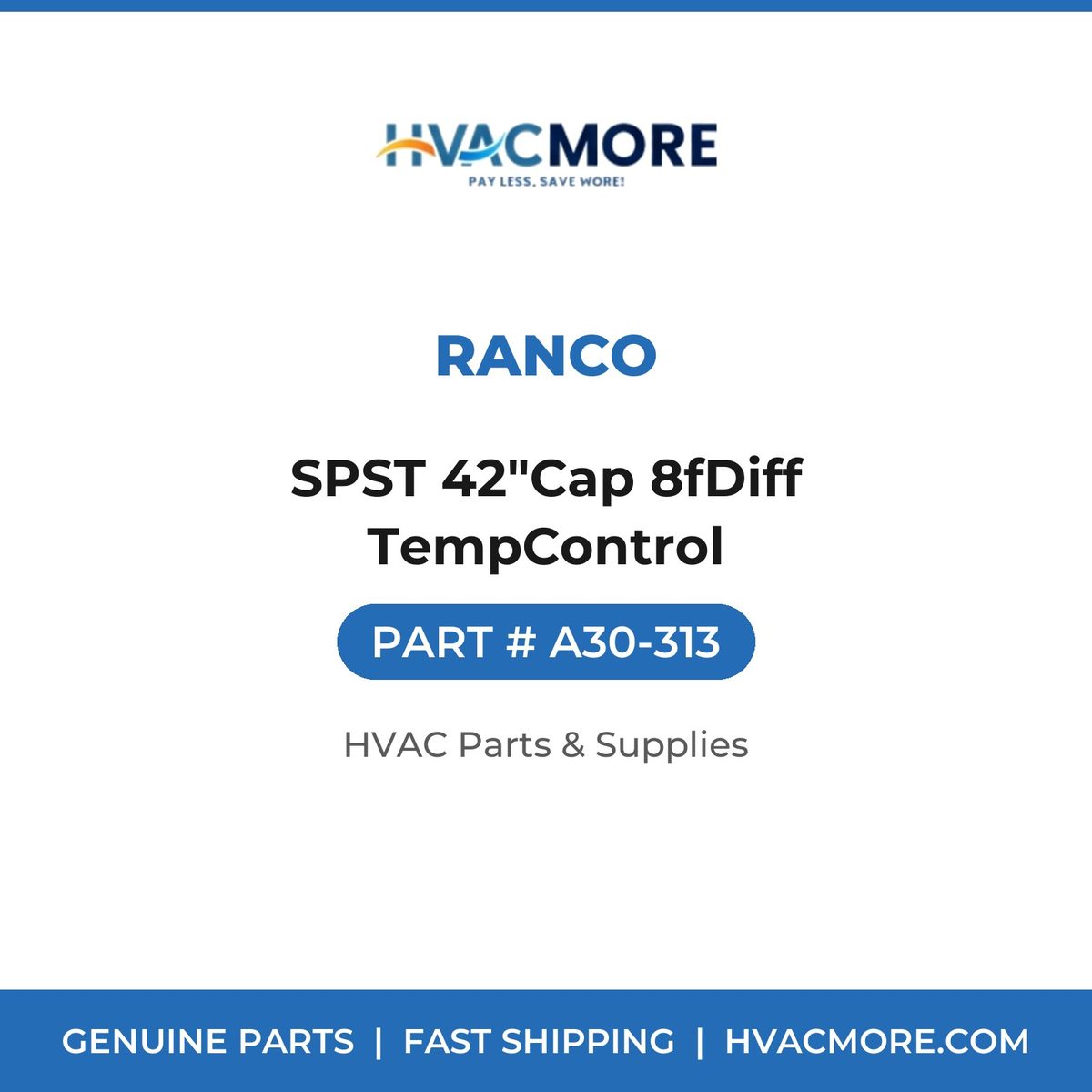 Ranco SPST 42"Cap 8fDiff TempControl A30-313