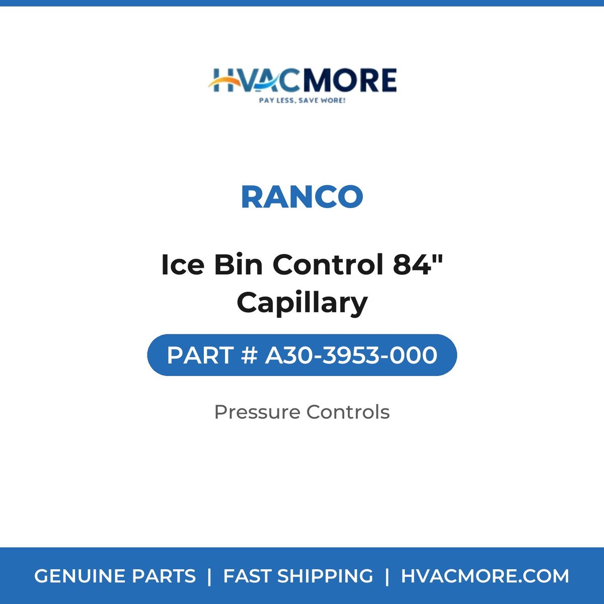Ranco Ice Bin Control 84" Capillary A30-3953-000