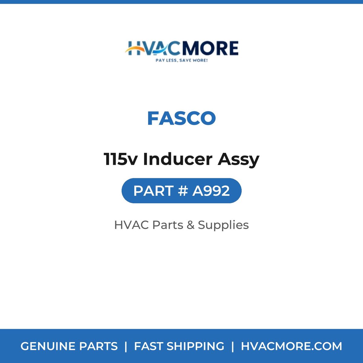 Fasco 115v Inducer Assy A992
